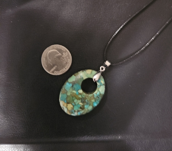 African Turquoise Pendant - Picture 8 of 11